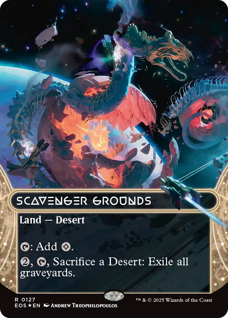 Scavenger Grounds (0127) (Borderless) (Galaxy Foil) [Edge of Eternities: Stellar Sights] | Good Games Modbury