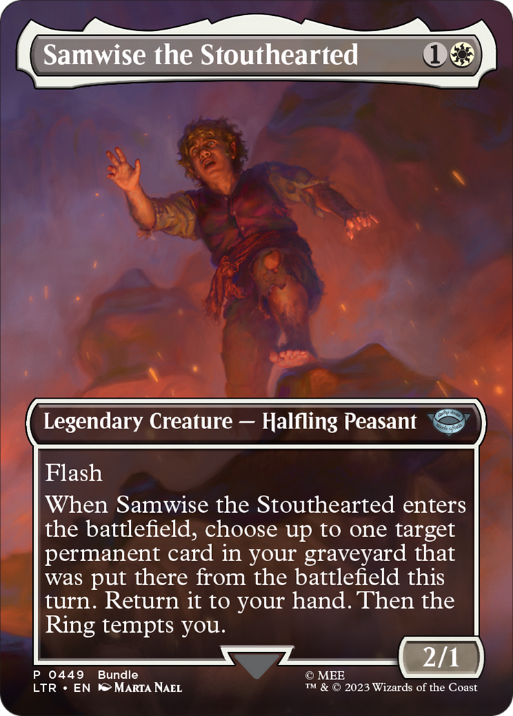 Samwise the Stouthearted (Borderless Alternate Art) [The Lord of the Rings: Tales of Middle-Earth] | Good Games Modbury