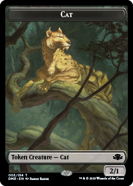 Cat Token (003) [Dominaria Remastered Tokens] | Good Games Modbury