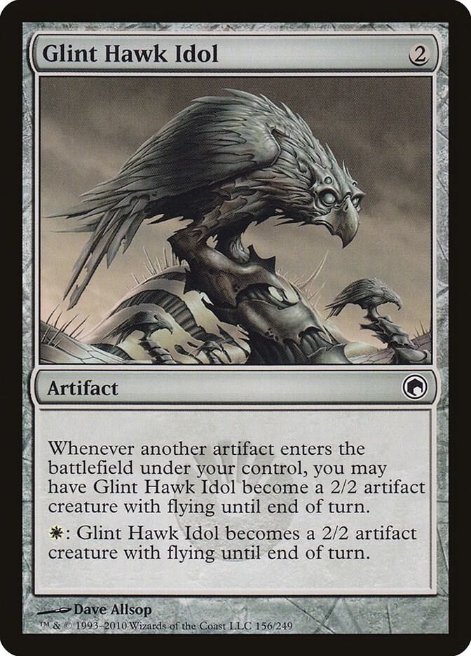 Glint Hawk Idol 156/249 (Scars of Mirrodin)  - Foil | Good Games Modbury