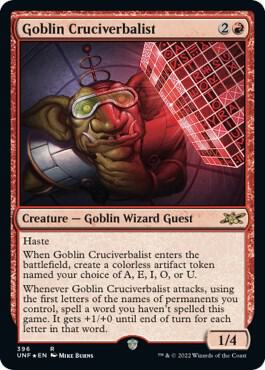 Goblin Cruciverbalist Galaxy Foil 396/244 (Unfinity)  - Foil | Good Games Modbury