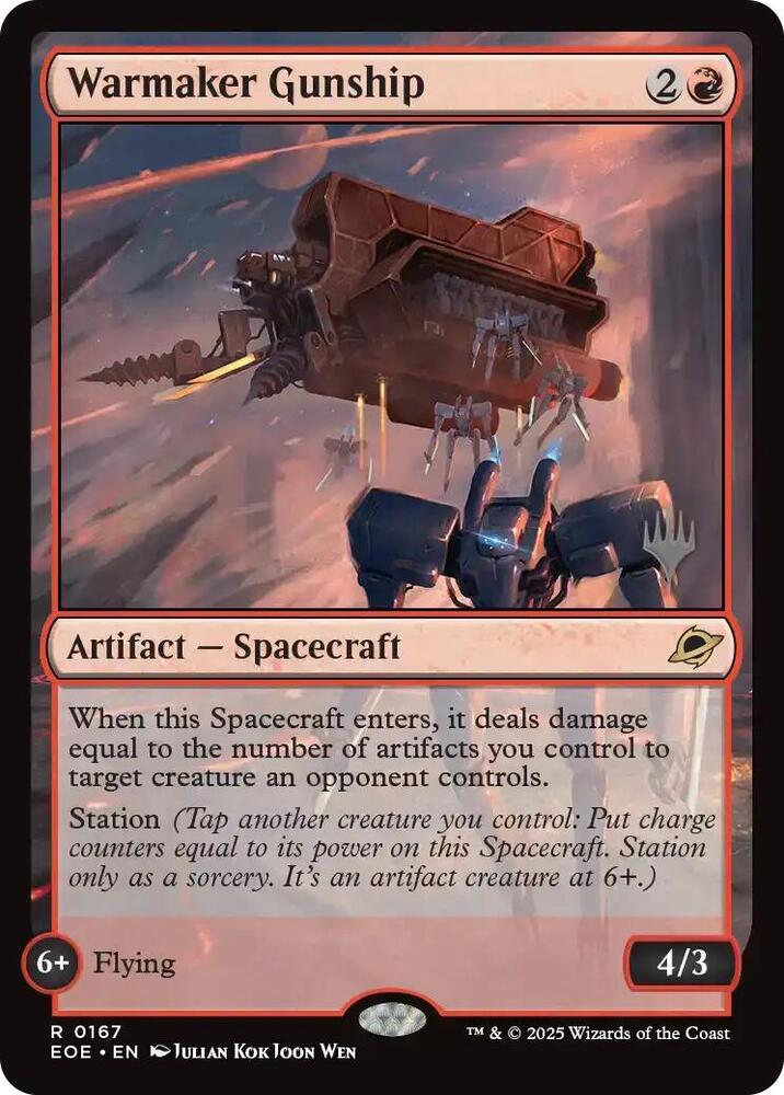 Warmaker Gunship 167 (Promo Pack: Edge of Eternities)  - Foil | Good Games Modbury