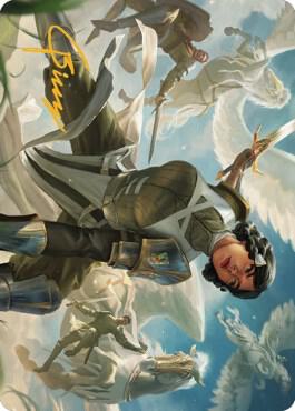 Resolute Reinforcements Art Card Gold Stamped Signature 13 (Art Series: Dominaria United)  | Good Games Modbury