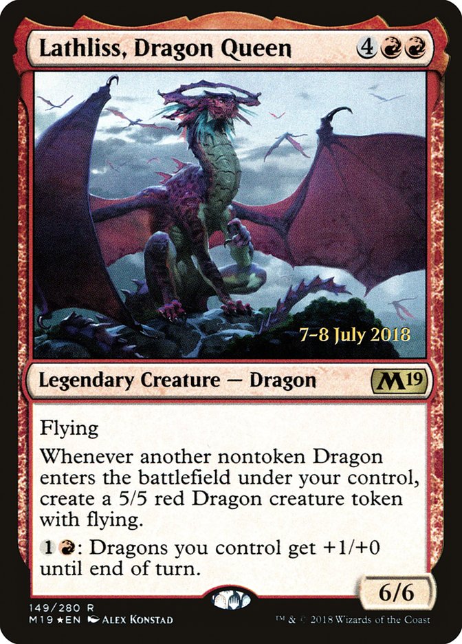 Lathliss, Dragon Queen [Core Set 2019 Prerelease Promos] | Good Games Modbury
