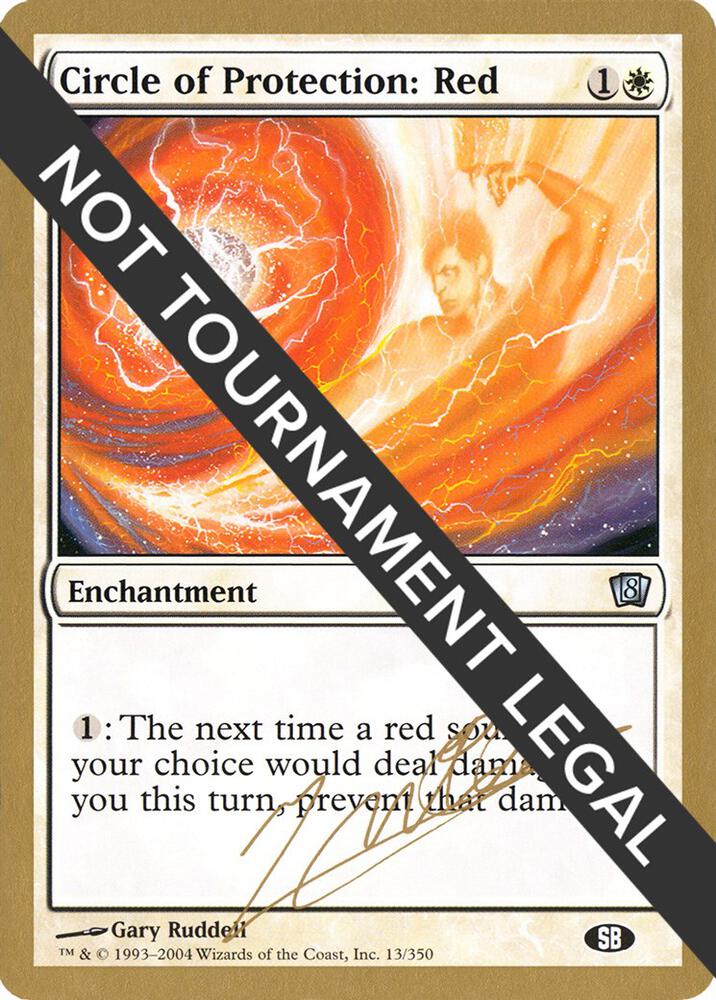 Circle of Protection Red 2004 Julien Nuijten 8ED SB jn13sb/103 (World Championship Decks)  | Good Games Modbury