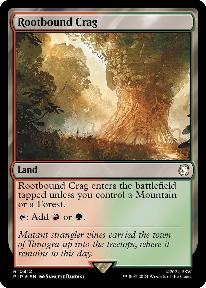 Rootbound Crag Surge Foil 812/1076 (Universes Beyond: Fallout)  - Foil | Good Games Modbury