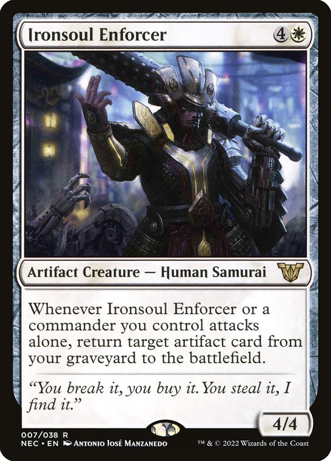 Ironsoul Enforcer 7/38 (Commander: Kamigawa: Neon Dynasty)  | Good Games Modbury