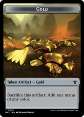 Gold // Lightning Rager Double-Sided Token [Murders at Karlov Manor Commander Tokens] | Good Games Modbury