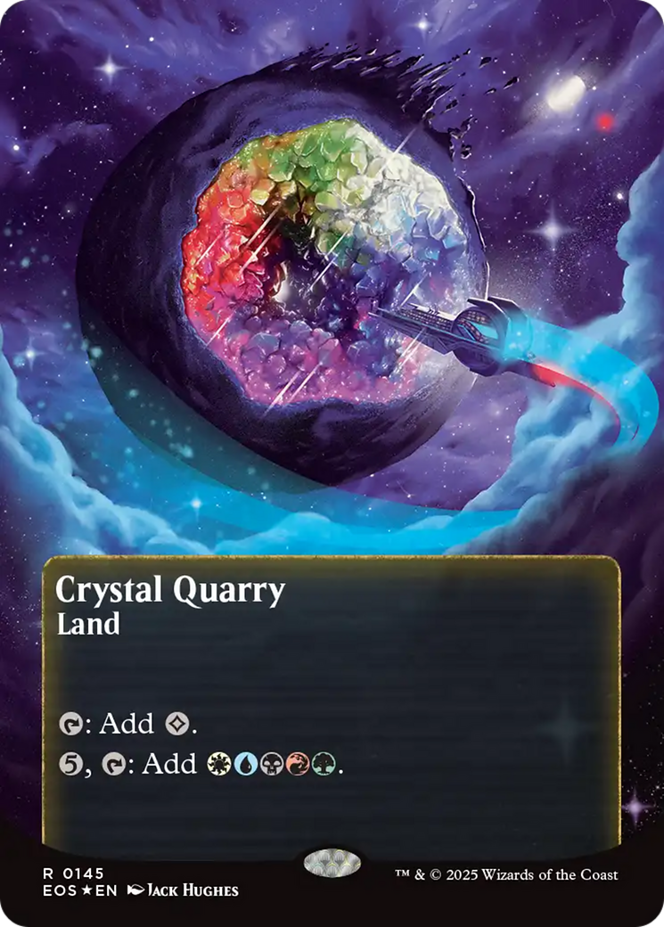 Crystal Quarry (0145) (Borderless) (Galaxy Foil) [Edge of Eternities: Stellar Sights] | Good Games Modbury