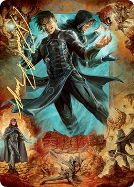 Jace Mirror Mage Art Card 2 81 Gold Stamped Signature 2 (Art Series: Zendikar Rising)  | Good Games Modbury