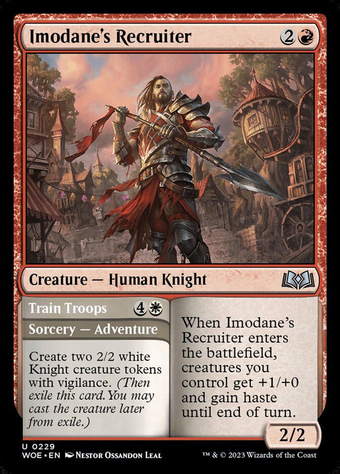 Imodane's Recruiter // Train Troops 229/276 (Wilds of Eldraine)  - Foil | Good Games Modbury