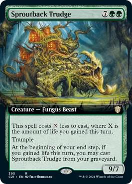 Sproutback Trudge Extended Art 395 (Commander 2021)  | Good Games Modbury