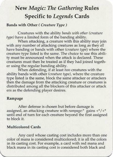 Legends Rules Card  (Legends)  | Good Games Modbury