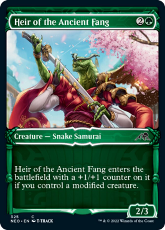 Heir of the Ancient Fang (Showcase Samurai) [Kamigawa: Neon Dynasty] | Good Games Modbury