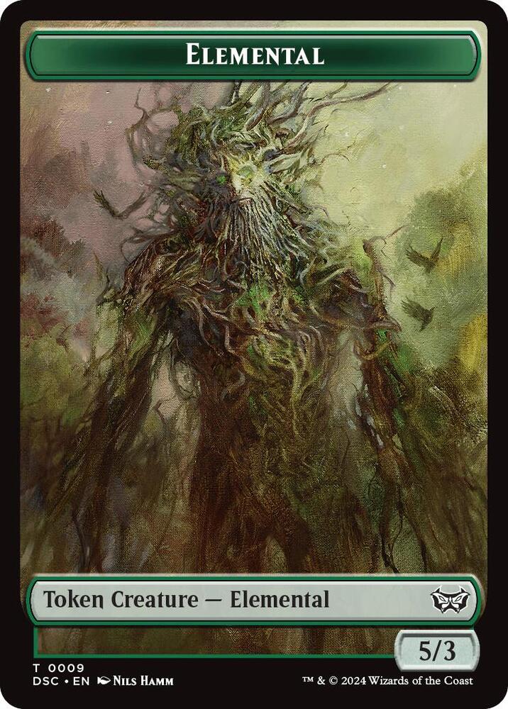 Elemental Bird Double Sided Token 9 // 5 (Commander: Duskmourn: House of Horror)  | Good Games Modbury