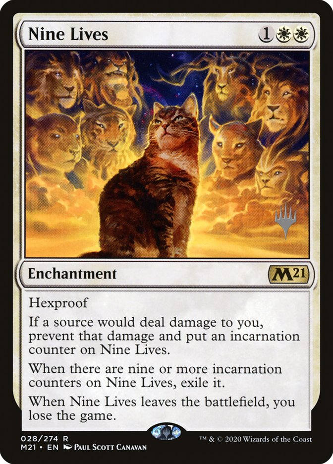 Nine Lives (Promo Pack) [Core Set 2021 Promos] | Good Games Modbury