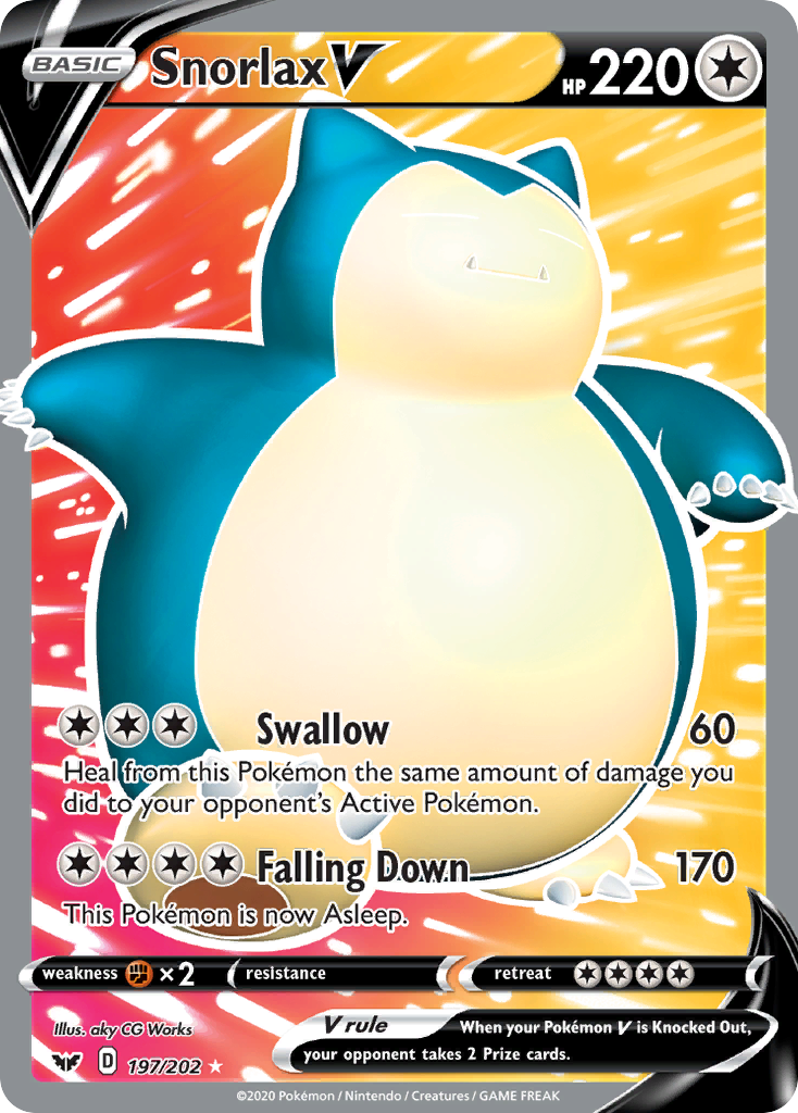 Snorlax V (197/202) [Sword & Shield: Base Set] | Good Games Modbury