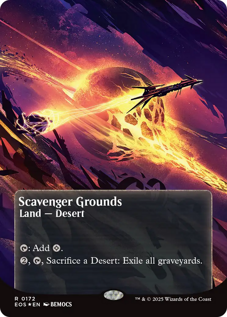 Scavenger Grounds (0172) (Borderless) (Galaxy Foil) [Edge of Eternities: Stellar Sights] | Good Games Modbury