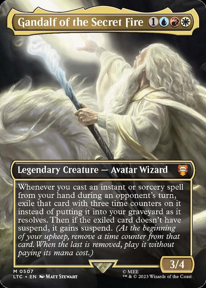 Gandalf of the Secret Fire 507/347 (Commander: The Lord of the Rings: Tales of Middle-earth)  - Borderless Foil | Good Games Modbury