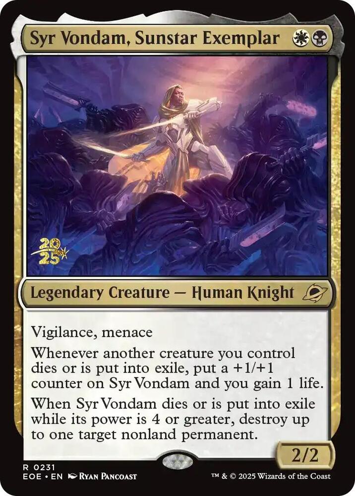 Syr Vondam Sunstar Exemplar 231s/160 (Prerelease Cards)  - Foil | Good Games Modbury