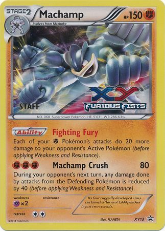 Machamp (XY13) (Staff) [XY: Black Star Promos] | Good Games Modbury