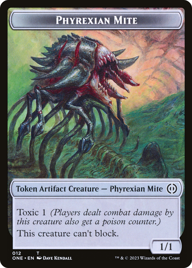 Phyrexian Mite Token (12) [Phyrexia: All Will Be One Tokens] | Good Games Modbury