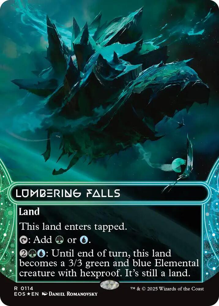 Lumbering Falls  114/45 (Edge of Eternities: Stellar Sights)  - Borderless Galaxy Foil | Good Games Modbury