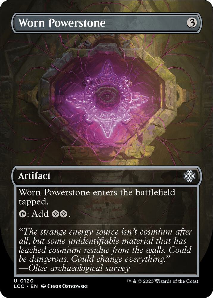 Worn Powerstone 120/370 (Commander: The Lost Caverns of Ixalan)  - Borderless Foil | Good Games Modbury
