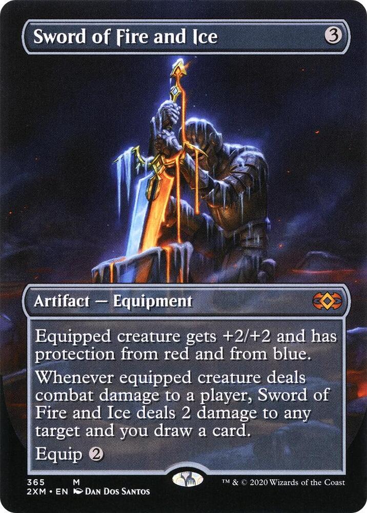 Sword of Fire and Ice 365/332 (Double Masters)  - Borderless Foil | Good Games Modbury
