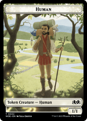 Human // Food (0013) Double-Sided Token [Wilds of Eldraine Tokens] | Good Games Modbury