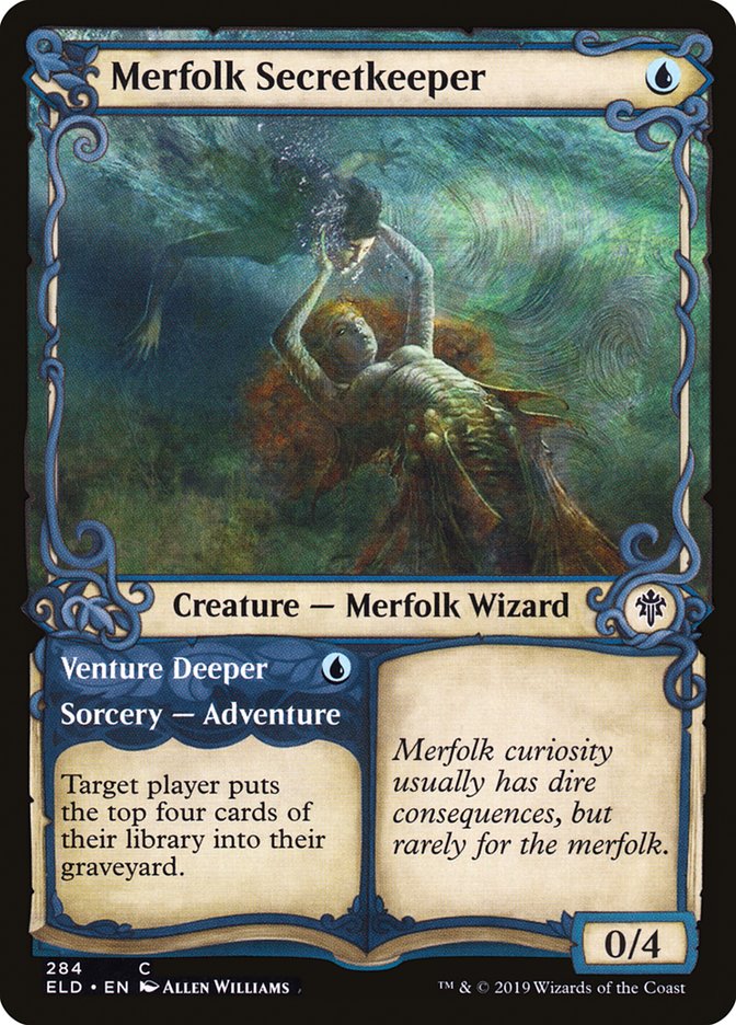 Merfolk Secretkeeper // Venture Deeper (Showcase) [Throne of Eldraine] | Good Games Modbury