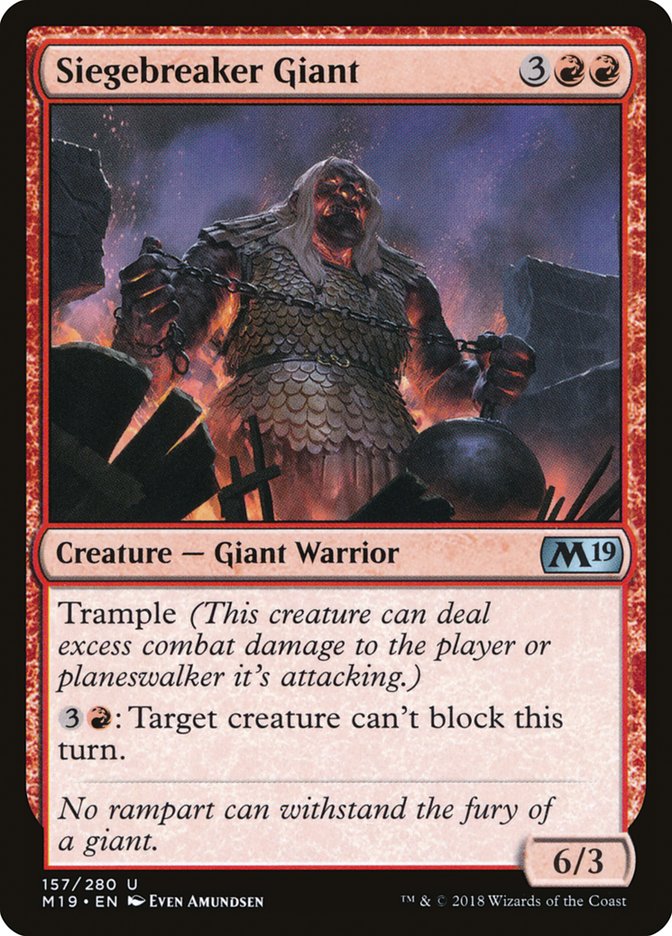 Siegebreaker Giant [Core Set 2019] | Good Games Modbury