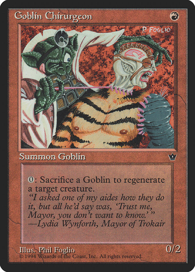 Goblin Chirurgeon (Phil Foglio) [Fallen Empires] | Good Games Modbury