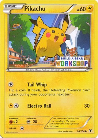 Pikachu (20/108) (Build A Bear Workshop Exclusive) [Miscellaneous Cards & Products] | Good Games Modbury