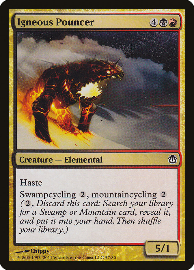 Igneous Pouncer 57/80 (Duel Decks: Ajani vs. Nicol Bolas)  | Good Games Modbury