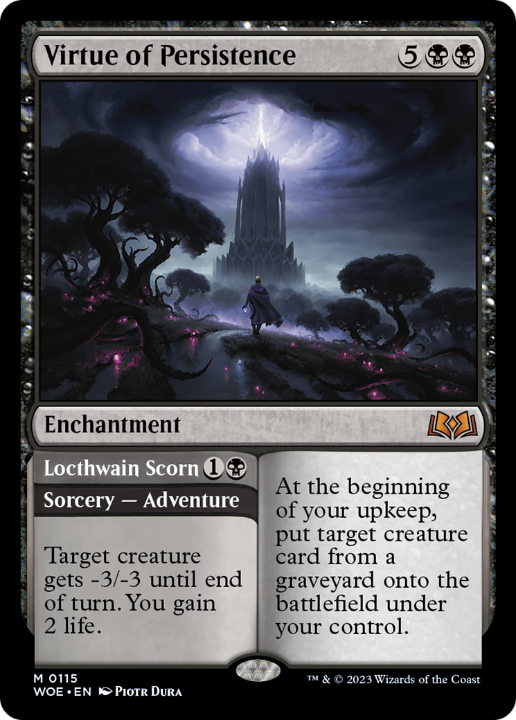 Virtue of Persistence // Locthwain Scorn [Wilds of Eldraine] | Good Games Modbury