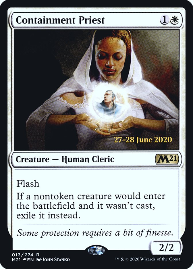 Containment Priest [Core Set 2021 Prerelease Promos] | Good Games Modbury