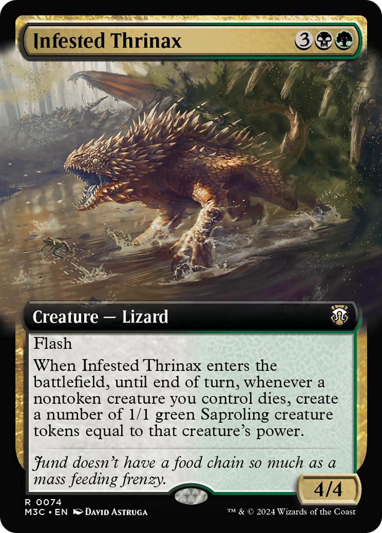 Infested Thrinax (Extended Art) (Ripple Foil) [Modern Horizons 3 Commander] | Good Games Modbury