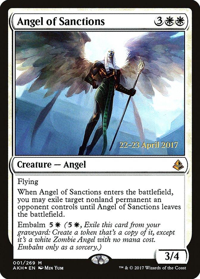 Angel of Sanctions [Amonkhet Prerelease Promos] | Good Games Modbury