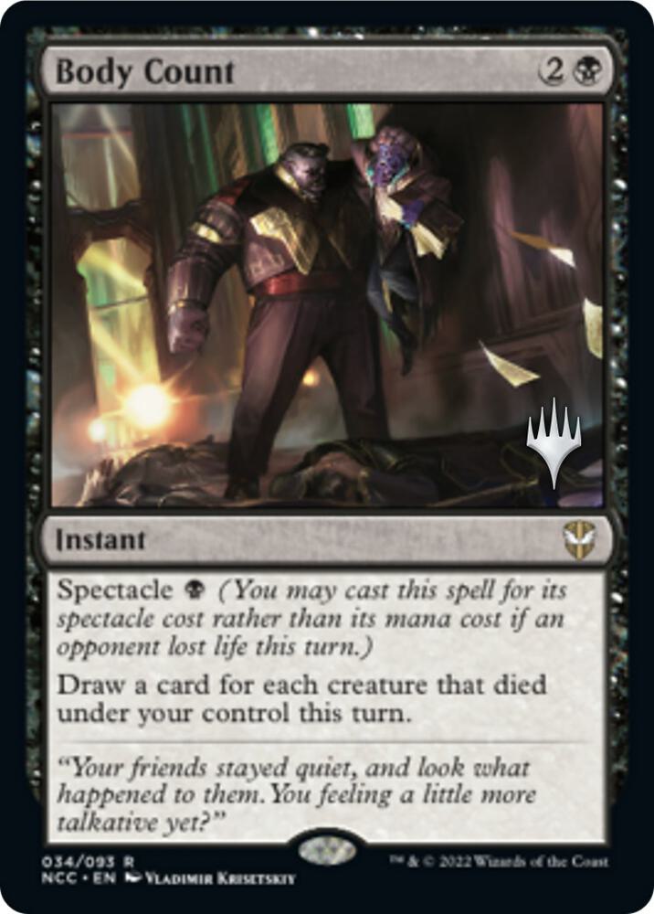 Body Count 34 (Promo Pack: Streets of New Capenna)  - Foil | Good Games Modbury