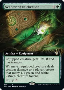 Scepter of Celebration Extended Art 164 (Commander: Streets of New Capenna)  | Good Games Modbury