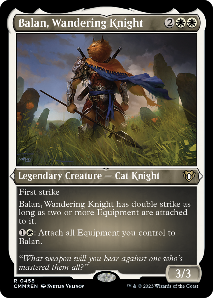 Balan, Wandering Knight (Foil Etched) [Commander Masters] | Good Games Modbury