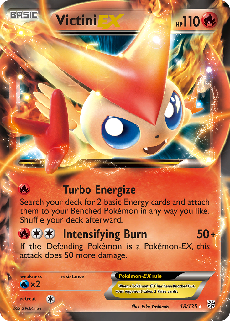 Victini EX (18/135) [Black & White: Plasma Storm] | Good Games Modbury