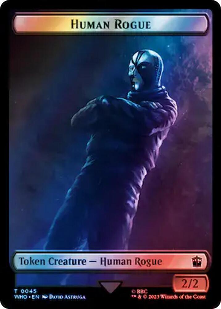 Human Rogue Dinosaur Double Sided Token Surge Foil 45 // 52 (Universes Beyond: Doctor Who)  - Foil | Good Games Modbury