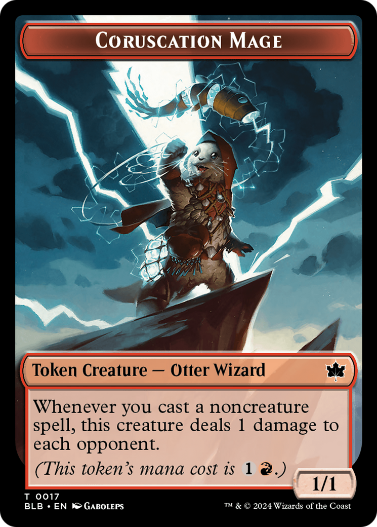 Coruscation Mage Token [Bloomburrow Tokens] | Good Games Modbury