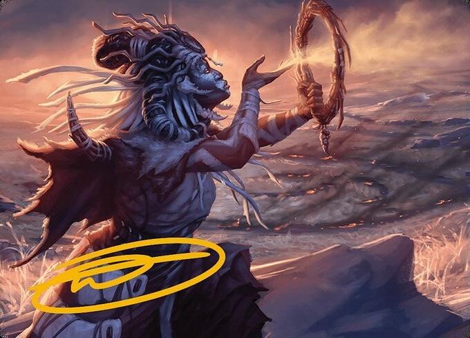 Witch Enchanter Art Card Gold Stamped Signature 16 (Art Series: Modern Horizons 3)  | Good Games Modbury