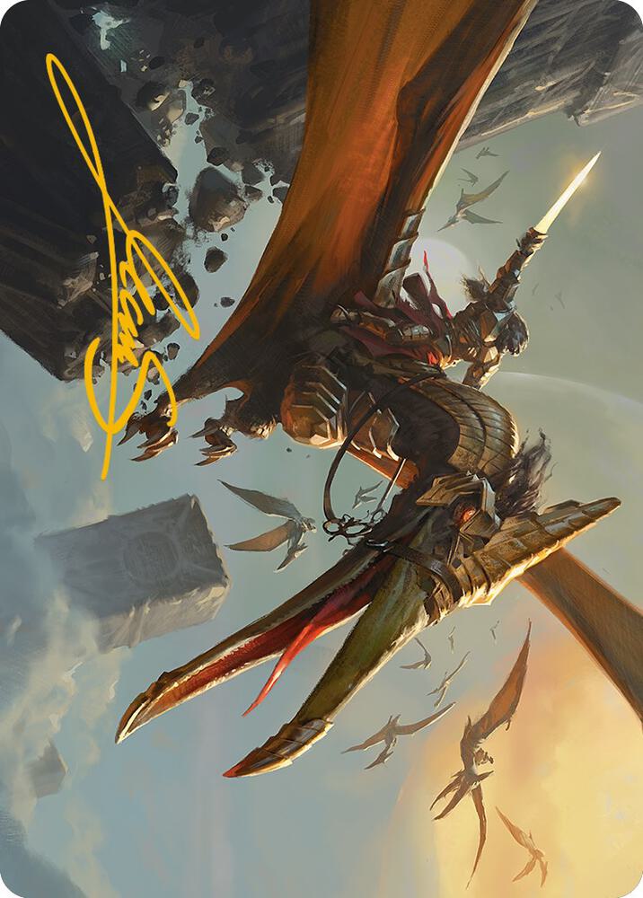 Skyhunter Strike Force Art Card Gold Stamped Signature 9 (Art Series: Phyrexia: All Will Be One)  | Good Games Modbury