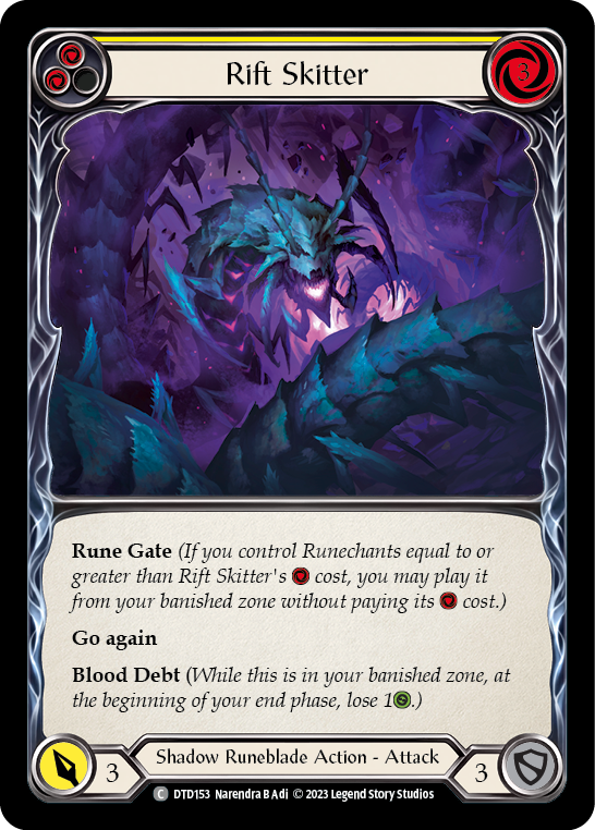 Rift Skitter (Yellow) [DTD153] (Dusk Till Dawn)  Rainbow Foil | Good Games Modbury