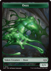 Insect (0011) // Ooze (0014) Double-Sided Token [Duskmourn: House of Horror Commander Tokens] | Good Games Modbury