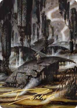 Grimclimb Pathway Art Card Gold Stamped Signature 24 (Art Series: Zendikar Rising)  | Good Games Modbury